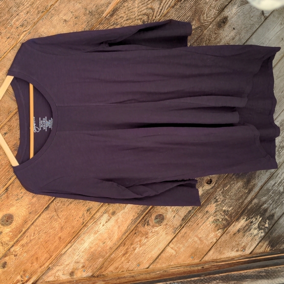 Suzanne's dark purple cotton jersey tunic XL - Picture 1 of 8